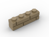 Profile Brick 1x4 (Mauersteine) (25 Stück)