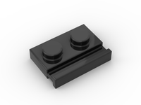 Plate Modified 1x2 with Door Rail (100 Stück)