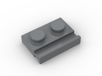 Plate Modified 1x2 with Door Rail (100 Stück)