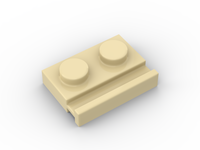 Plate Modified 1x2 with Door Rail (100 Stück)